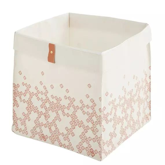 Panier de rangement pliable flexible en polycoton 31x31x31cm