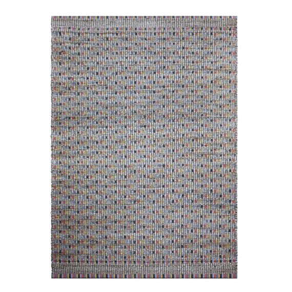 Tapis rectangulaire jute et coton multicolore –   140 x 200