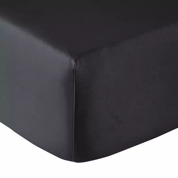 Drap housse percale 180×200 cm noir