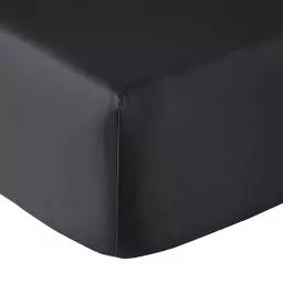 Drap housse percale 180×200 cm noir