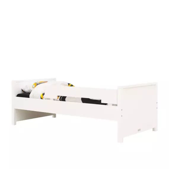 Lit 80×160 en MDF et hêtre blanc