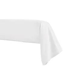Taie de traversin en percale de coton blanc 43×230