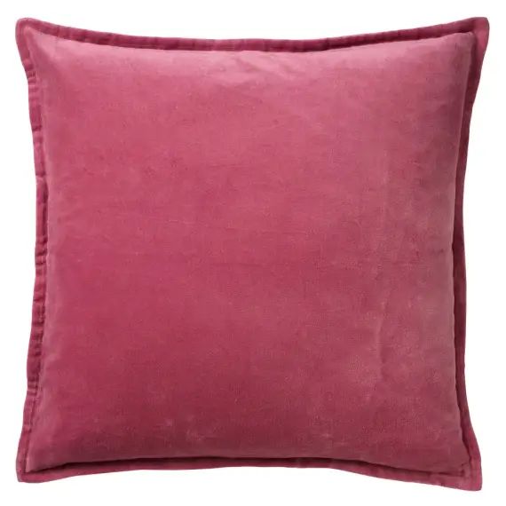 Housse de coussin rose en velours-50×50 cm uni