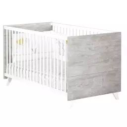 Lit bébé évolutif 140×70 – Little Big Bed en bois gris