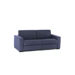 Canapé lit 3 places en tissu bleu