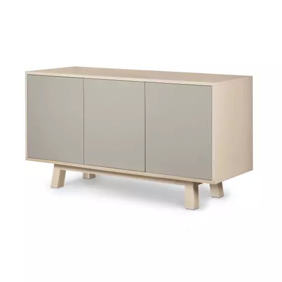 Buffet bas 3 portes 140 cm, en frêne