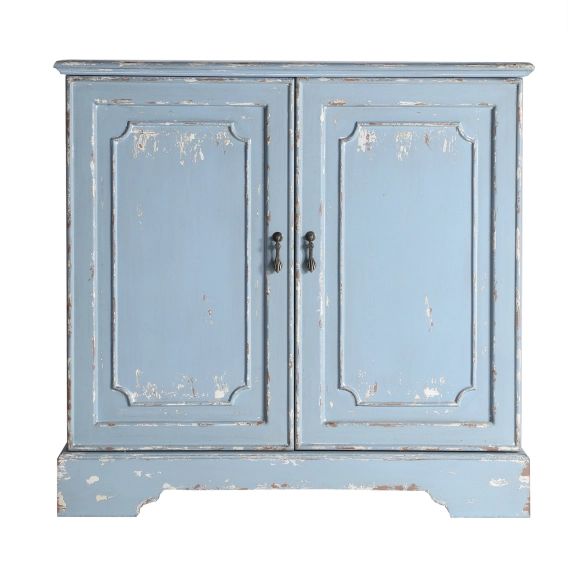 Buffet en bois bleu 90x35x86