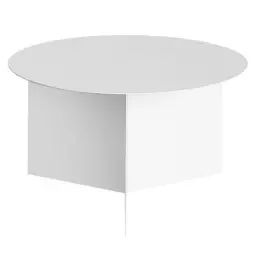Table basse Slit en Métal, Acier laqué époxy – Couleur Blanc – 73.8 x 73.8 x 35.5 cm – Designer  Studio