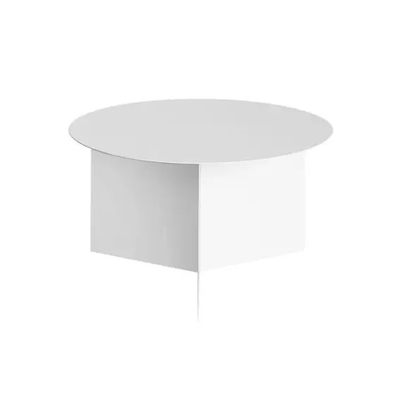 Table basse Slit en Métal, Acier laqué époxy – Couleur Blanc – 73.8 x 73.8 x 35.5 cm – Designer  Studio