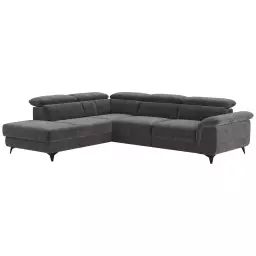 Canapé d’angle relax électrique 4 places SPRINGS coloris gris