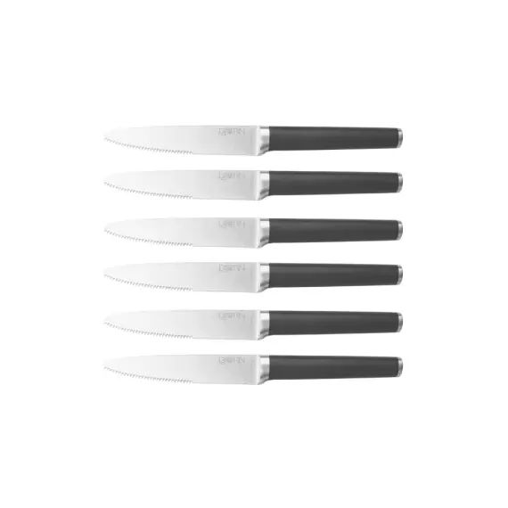 Lot de 6 couteaux en inox noir
