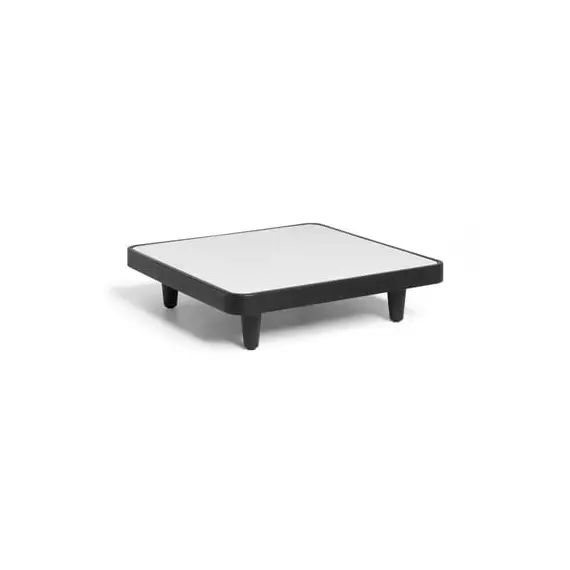 Table basse Paletti en Métal, Aluminium – Couleur Gris – 79.26 x 79.26 x 22.5 cm