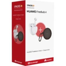 Ecouteurs Huawei Freebuds 4 Ceramic White + coque noire