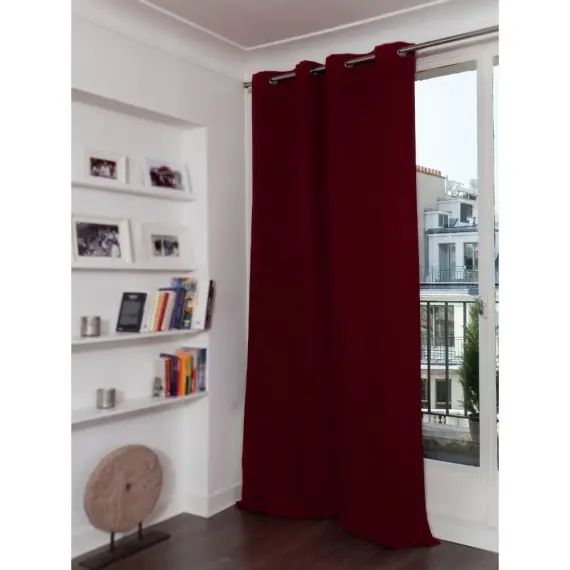 Rideau phonique thermique occultant rouge 140×260