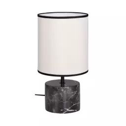 Lampe à poser marbre H. 32 cm UDARK Crème