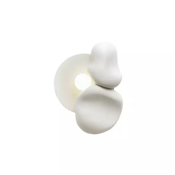 Applique Ingres en Céramique, Verre – Couleur Blanc – 50 x 56 x 17.5 cm – Designer Atelier Baptiste & Jaïna