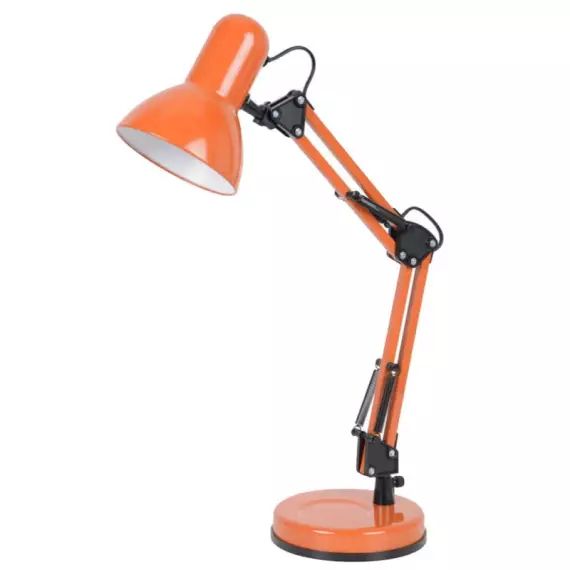 Lampe de bureau métal orange
