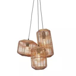 Suspension rotin  naturel, h. 53cm