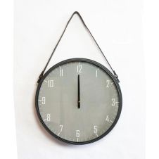 Horloge acier Barbier indus noir Diam.41 cm