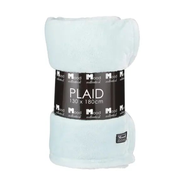 Plaid polaire vert menthe 180×130