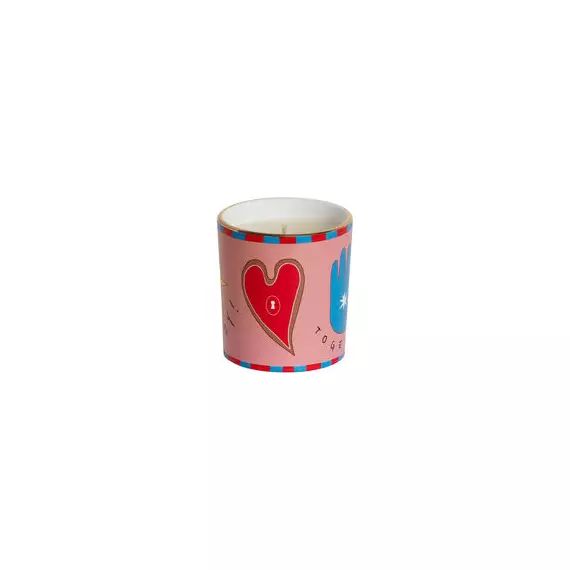 Bougie parfumée Pangea en Céramique, Cire – Couleur Rose – 9.5 x 9.5 x 10.3 cm – Designer Pangea