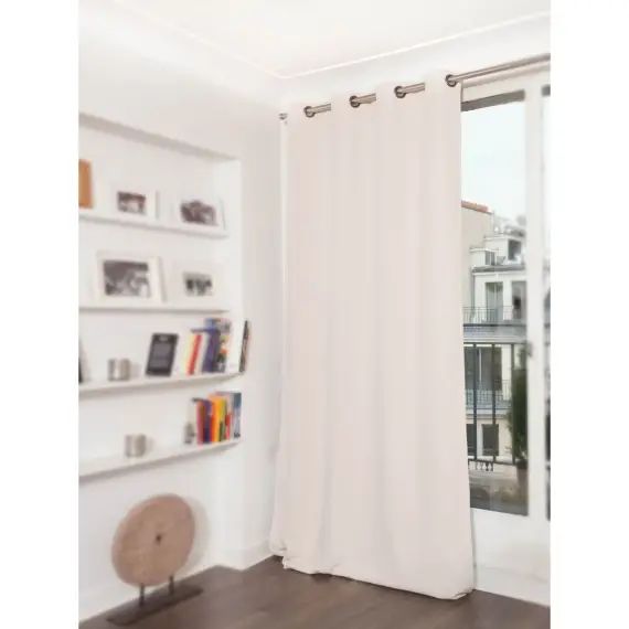 Rideau phonique thermique occultant beige 140×260