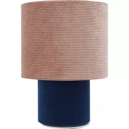 Lampe de chevet Tissu Rose 20x20x29 cm