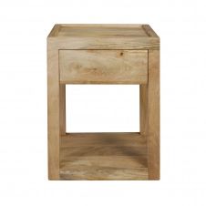 Table de chevet 1 tiroir en bois de manguier