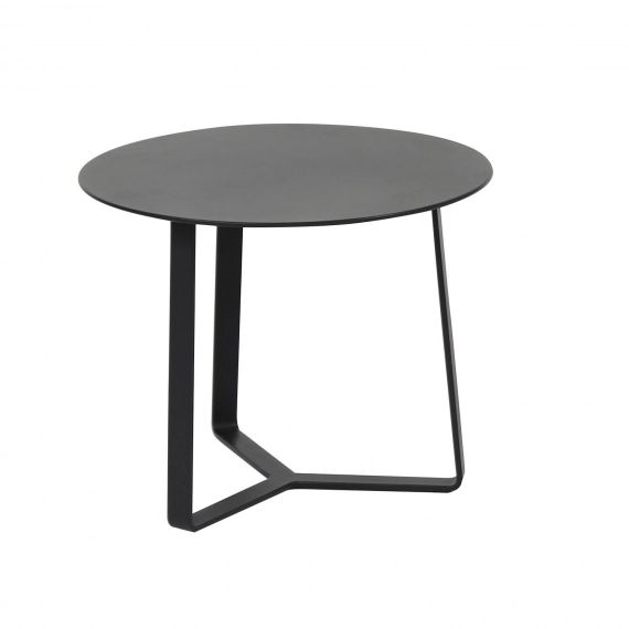 Bout de canapé en aluminium noir