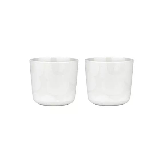 Tasse à café Tasses & mugs en Céramique, Grès – Couleur Blanc – 7.5 x 7.5 x 7 cm – Designer Maija Isola