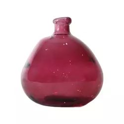 Vase en verre recyclé Fushia 23 cm