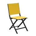 image de chaises de jardin scandinave Chaise THEMA Graphite – Moutarde