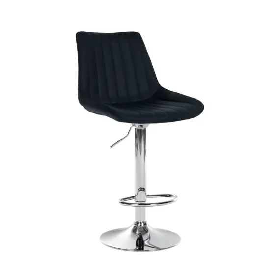Tabouret de bar similicuir ajustable pivotant similicuir Noir
