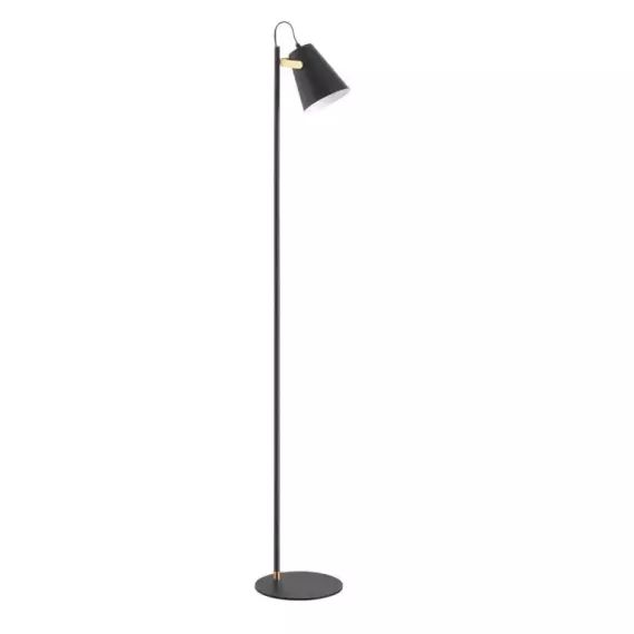 Lampadaire métal noir tête orientable