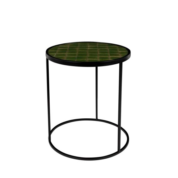 Table d’appoint ronde D40cm vert