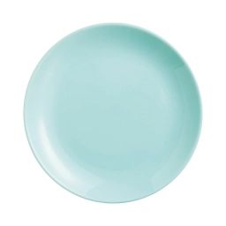 Assiette à dessert en opale turquoise D19cm