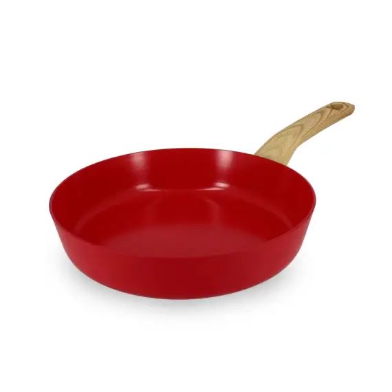 Poêle en aluminium Ø24cm rouge – compatible induction