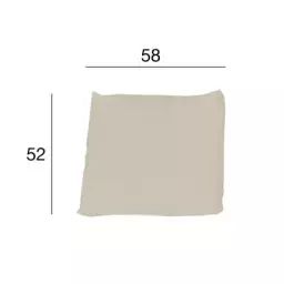 Coussin Kilt en Tissu – Couleur Beige – 58 x 52 x 57.69 cm – Designer Emaf Progetti