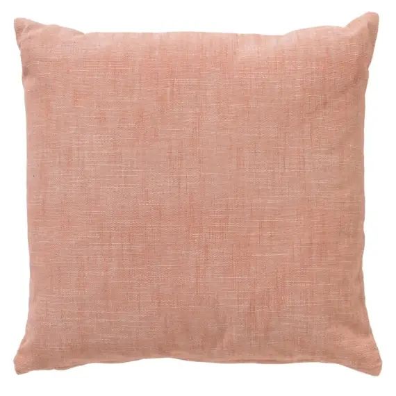 Housse de coussin rose en coton-45×45 cm uni