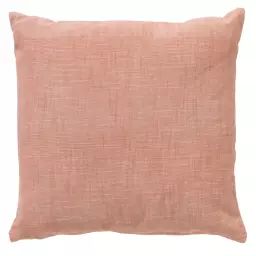 Housse de coussin rose en coton-45×45 cm uni