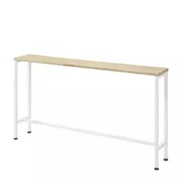 Table console effect bois cadre en fer