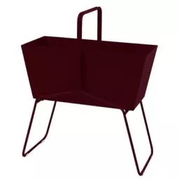 Jardinière Basket en Métal, Aluminium – Couleur Rouge – 70 x 69.1 x 84 cm – Designer Fabio Meliota