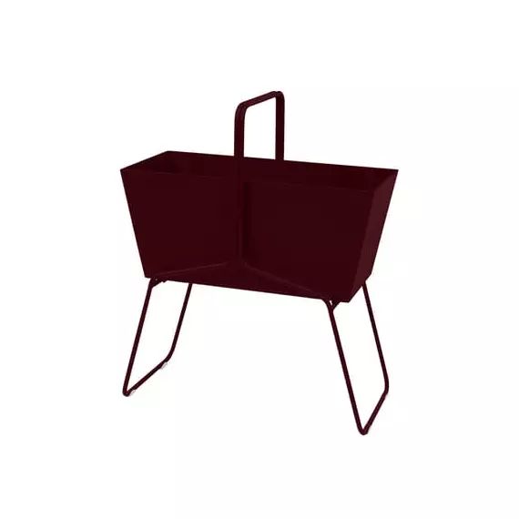 Jardinière Basket en Métal, Aluminium – Couleur Rouge – 70 x 69.1 x 84 cm – Designer Fabio Meliota