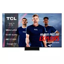 TV LED Tcl 75C845 75″ 4K QLED Mini-LED 144Hz 190cm 2023