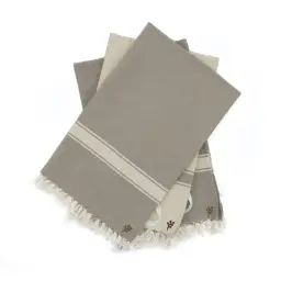 Torchons (x3) coton 45×75 taupe