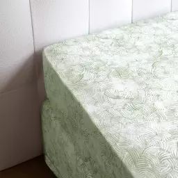 Drap housse percale vert clair 140×190 cm