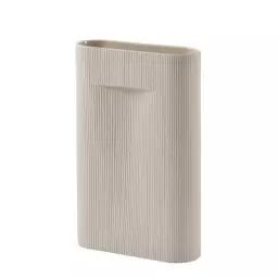 Vase Ridge en Céramique, Faïence – Couleur Beige – 31 x 32.08 x 48.5 cm – Designer Studio Kaksikko