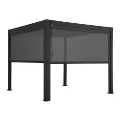 Pergola bioclimatique 3×3 avec 2 stores anthracite