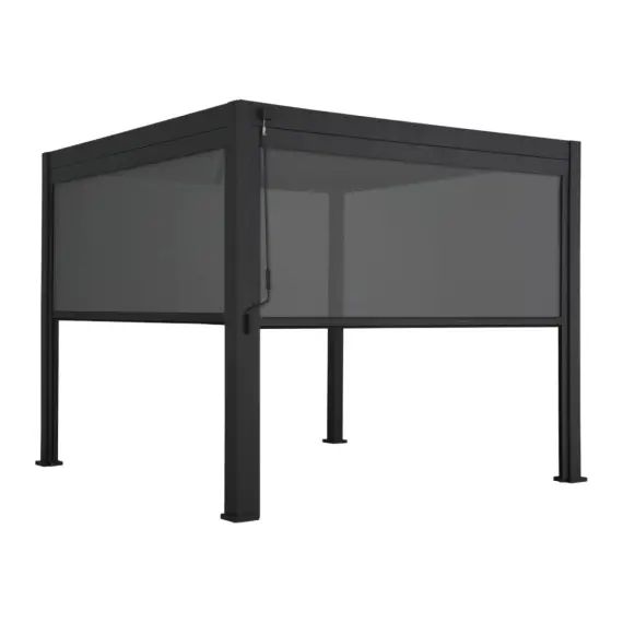 Pergola bioclimatique 3×3 avec 2 stores anthracite