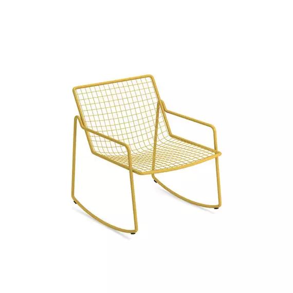 Rocking chair Rio R50 en Métal, Acier – Couleur Jaune – 67 x 86 x 77 cm – Designer Anton Cristell
